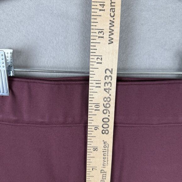 Spanx Slim Straight High Rise Pants Women's Size M Burgundy - Picture 3 of 7